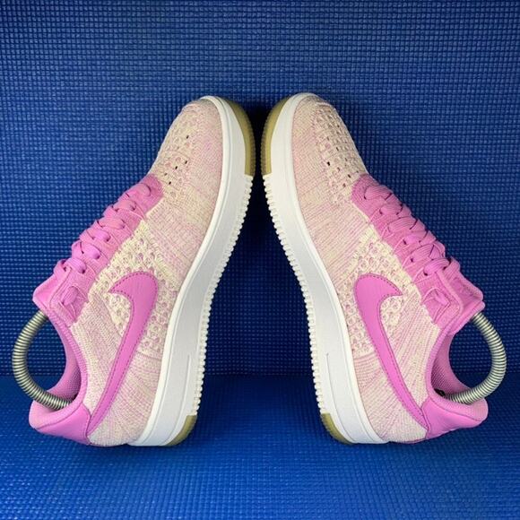 🔴 NIKE AIR FORCE 1 FLYKNIT LOW Women`s Size 9.5 Fuchsia Glow Shoes 820256-500 - Picture 5 of 8